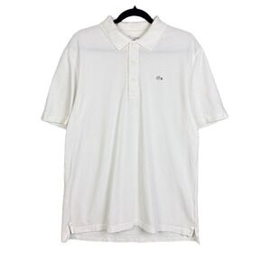 Lacoste Polo Shirt Mens XL White Vintage Preppy Tennis Golf Clean Classic Core